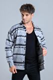 Oversize Desenli Kışlık Gömlek MAR Over20