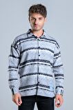 Oversize Desenli Kışlık Gömlek MAR Over20