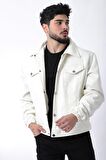 Kolu Lastikli Çıtçıtlı Suni Deri Mont STR 5021-50311