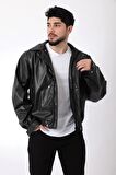 Oversize Bel Lastikli Suni Deri Mont Arw-Ovr-50372