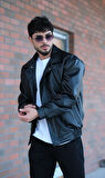 Bel Lastikli Oversize Suni Deri Mont  Bl 1731_50379