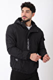 İçi Kürklü Baskılı Spor Likra Kumaş Mont PLDP2968-1_50411