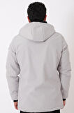 Uzay Kapüşonlu İçi Kürklü Softshell Kışlık Mont PLDP 3010_50454