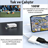 4K Görüntü Aktarıcı Hdmı type-c adaptör İpad İ phone 16-17 Android tablet telefon