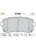 ARKA FREN BALATASI HYUNDAI ACCENT ERA 06- / I20 08-15 / I30 07-12 / IX20 10- / IX35 10- / SONATA