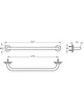 Vitra A44277 Arkitekta 475 mm Krom Uzun Havluluk