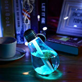Led Işıklı Ampül Hava Nemlendirici Light Bulb Buhar Makinası Gece Lambası