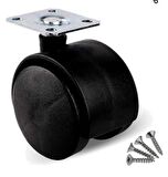 4 Adet düz tabanlı çap 40mm. döner tekerlek