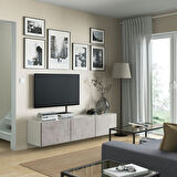 Tv sehpası, beyaz-açık gri, 180x42x38 cm, KALLVIKEN