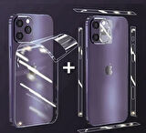 İphone 16 pro max için yan arka kaplama nano hydrojel film çizilmez darbe emici sticker