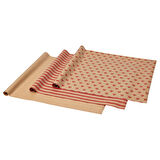 Hediye paketi kağıdı, kahverengi-kırmızı, 3x0.7 m/2.10 m²