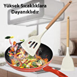 PBA İçermeyen kayın ağacı 11 parça silikon uçlu mutfak seti kaşık kepçe seti full set