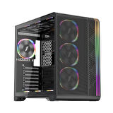 1ST PLAYER VT7 SİYAH 850W 80+ SILVER ATX 3.1 ARGB 4X12CM FAN TEMPERLİ CAM USB 3.0 ATX KASA