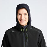 Erkek Rüzgar Kesen Yelkenli Montu - Açık Gri/Siyah - Softshell 500 - L