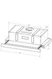  Luxell İnox Aspiratörlü Set Üstü Ocaklı Takım (Ds6-905  Aspiratör + Lx-420f  Ocak)