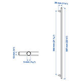 Kulp, paslanmaz çelik, 597 mm, 2 adet
