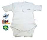 Sema Baby Yarım Kol Kaşkorse Badi (Body) - Beyaz  12-18 Ay