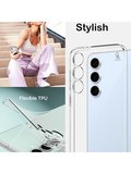 Samsung Galaxy S26 Plus ile Uyumlu Kılıf Esnek Premium Telefon Kılıfı ve Temperli Cam Ekran Koruyucu