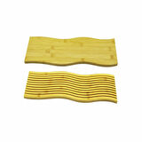 Dalgalı Çift Taraf Tasarımlı Ahşap Sunum Tepsisi 