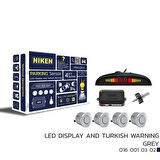 PARK SENSÖRÜ LED EKRAN VE TURKCE UYARI GRİ 22MM