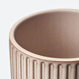 Seramik saksı, bej, 9 cm