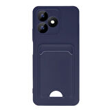Realme Note 50 Uyumlu Arka Kamera Korumalı Kart Koyulabilen Silikon Kartlıklı Kılıf Kapak