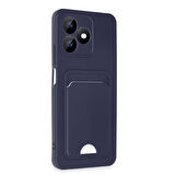 Realme Note 50 Uyumlu Arka Kamera Korumalı Kart Koyulabilen Silikon Kartlıklı Kılıf Kapak