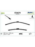 VALEO SILENCIO X TRM FLAT BLADE VM374 (X2) / (600+380 MM) AUDI A1 (11), VW POLO (09)