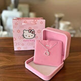 Hello Kitty Figür Gümüş Renk Bijuteri Kolye Zarif ve Şık Tasarım Kadın & Çocuklara Özel Hediye