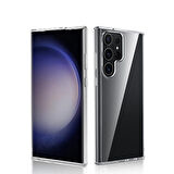 Samsung Galaxy S24 Ultra ile Uyumlu Kılıf Yüksek Korumalı Sert Şeffaf Kapak