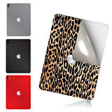 İpad Pro 13 inç M4 2024 için 60 full kaplama koruma sticker çizilmez film kaplama LEOPAR DESENLİ