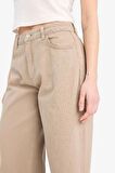 DeFacto Wide Leg Gabardin Pantolon Geniş Paça Normal Bel Standart Boy Cepli E4381AX25SPBG644