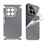 Xiaomi Redmi note 14 için uyumlu 360 full arka kaplama koruma sticker kılıfsız kullanım- GRİ