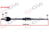 KOMPLE AKS SAĞ MASTER 2 2.5 DCİ 1998-2010 ABS Lİ 51DİŞ 1144MM 8200499895 8200169288