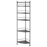 Raf ünitesi, siyah, 35x156 cm