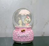 Hello Kitty Işıklı Müzikli Kar Küresi Orta Boy Model 2 