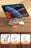 Soğutuculu aluminyum tablet tutucu 5kg taşıma kapasitesi 360 derece döner stand ipad