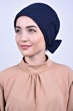 Dantelli Fiyonklu Bone Lacivert - Lacivert