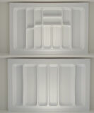 75x49 Cm. Beyaz Kaşıklık Ve Kepçelik 2'li Set (69X41 CM'E KADAR KESİLEBİLİR)