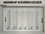 75x49 Cm. Beyaz Kaşıklık Ve Kepçelik 2'li Set (69X41 CM'E KADAR KESİLEBİLİR)