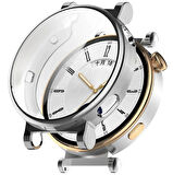 Huawei Watch Gt5 41mm için silikon bumper kılıf full kaplama yumuşak lazer kesim kılıf- GRİ
