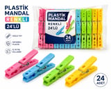 Plastik Mandal-Renkli-24'lü
