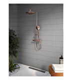 VitrA Aquaheat Bliss 240 A4720526 2f Termostatik Duş Sistemi, Bakır
