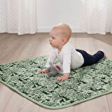 Bebek battaniyesi, yeşil, 96x96 cm