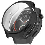 Huawei Watch Gt5 Pro 46mm için lazer silikon full kaplama kılıf bumper kılıf SİYAH
