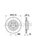 ON FREN DISKI PASSAT 9600 A4 9400 A8 9610 PHAETON 02