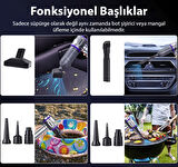 100w Çok güçlü ev araba süpürgesi üfleme özellikli 16000 Pa emiş gücü Garantili