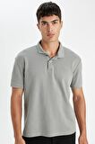 DeFacto Regular Fit Basic Düz Kısa Kollu Polo Tişört D4814AX24SMGR67