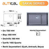 Granit Evye SAKAI Series Black 73x46 (SİYAH)