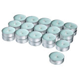 Kokulu tealight mum, soluk yeşil, 3.5 saat, 30 adet, bergamot ve ahşap